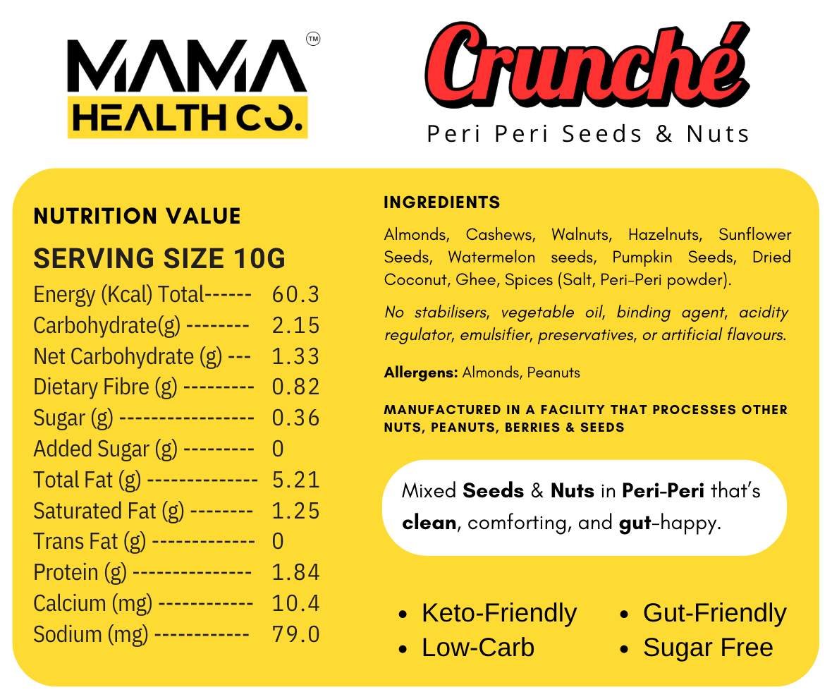 Crunché Roasted Nuts & Seeds – Peri Peri (100g)