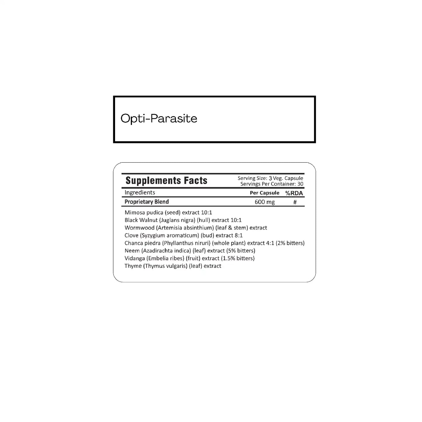 FM Nutrition Opti-Parasite Cleanse, 90 Veg Capsules