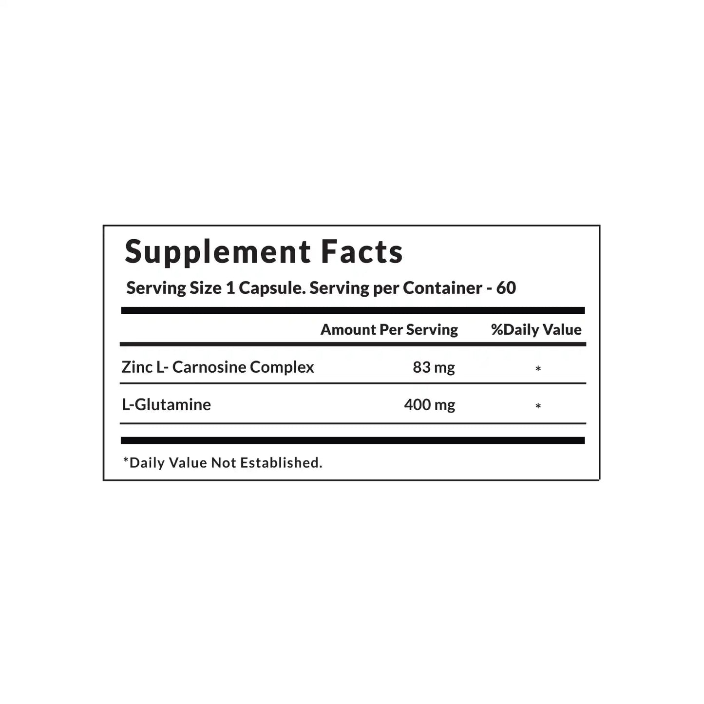 Vitaone Gastro Zinc Carnosine, 60 Veg Capsules