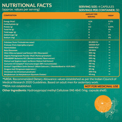 Anti-Fungal Support - Botanical Formula for Candida & Fungal Overgrowth · 120 Capsules