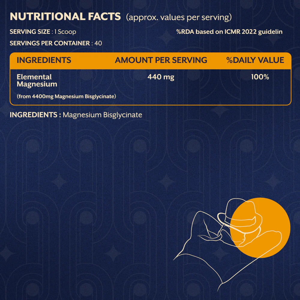 iThrive Essentials Magnesium Bisglycinate Powder - 180gm - 40 Servings
