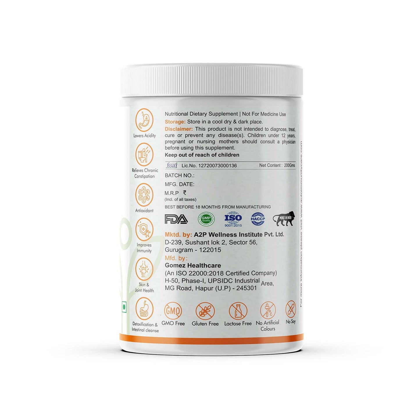 Autoimmunity Care Vitamin C Care (Sodium Ascorbate) Powder, Veg, 150gm