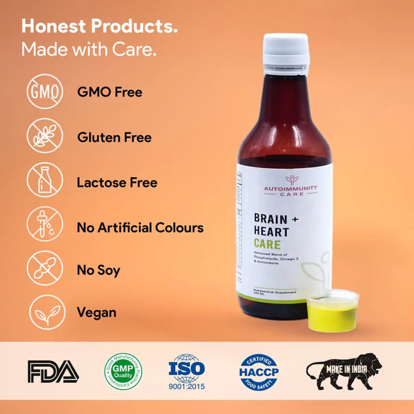 Autoimmunity Care Brain + Heart Care, Phospholipids & Omega 3, 250 ml
