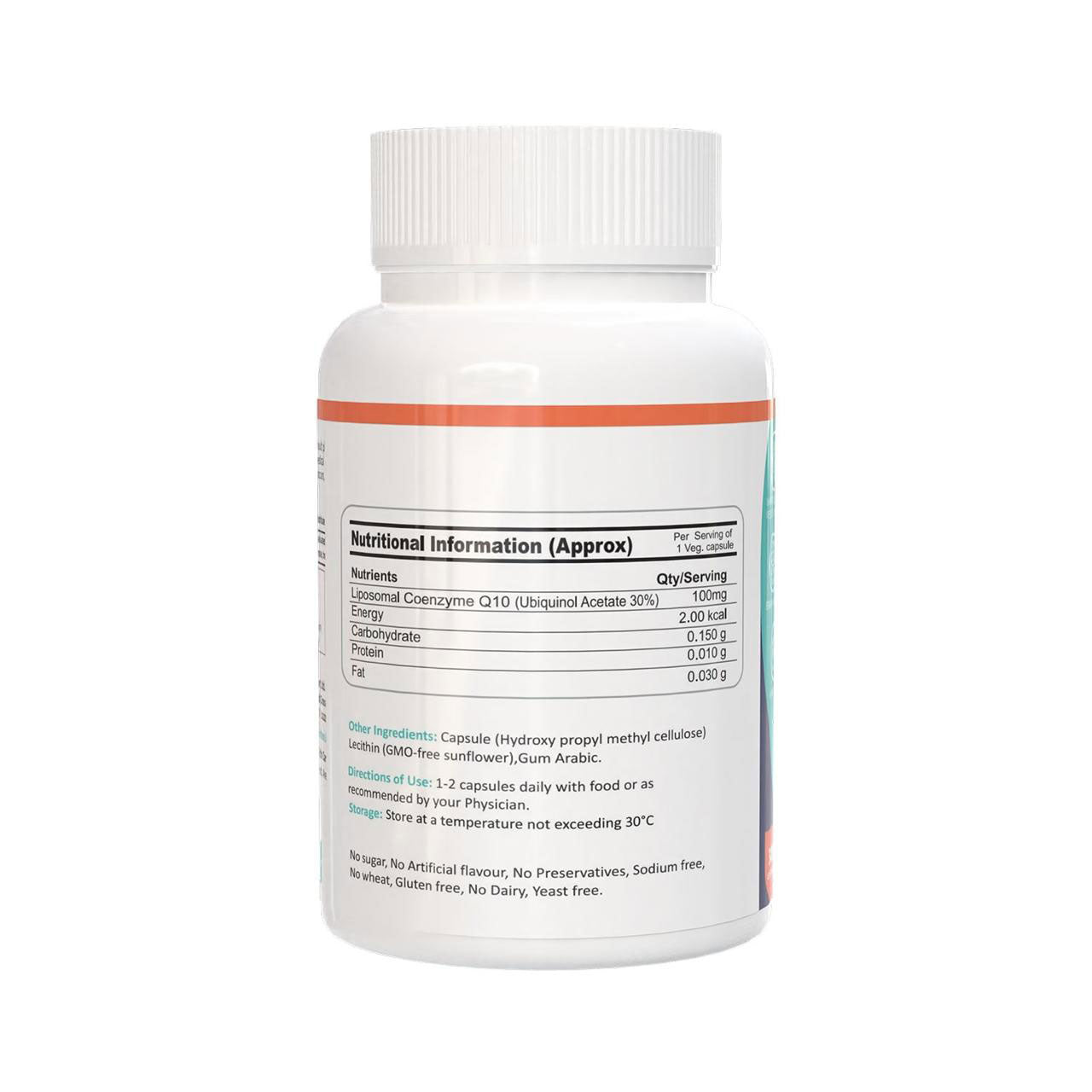 FM Nutrition Liposomal CoQ10, Ubiquinol 100mg, 30 Veg Capsules