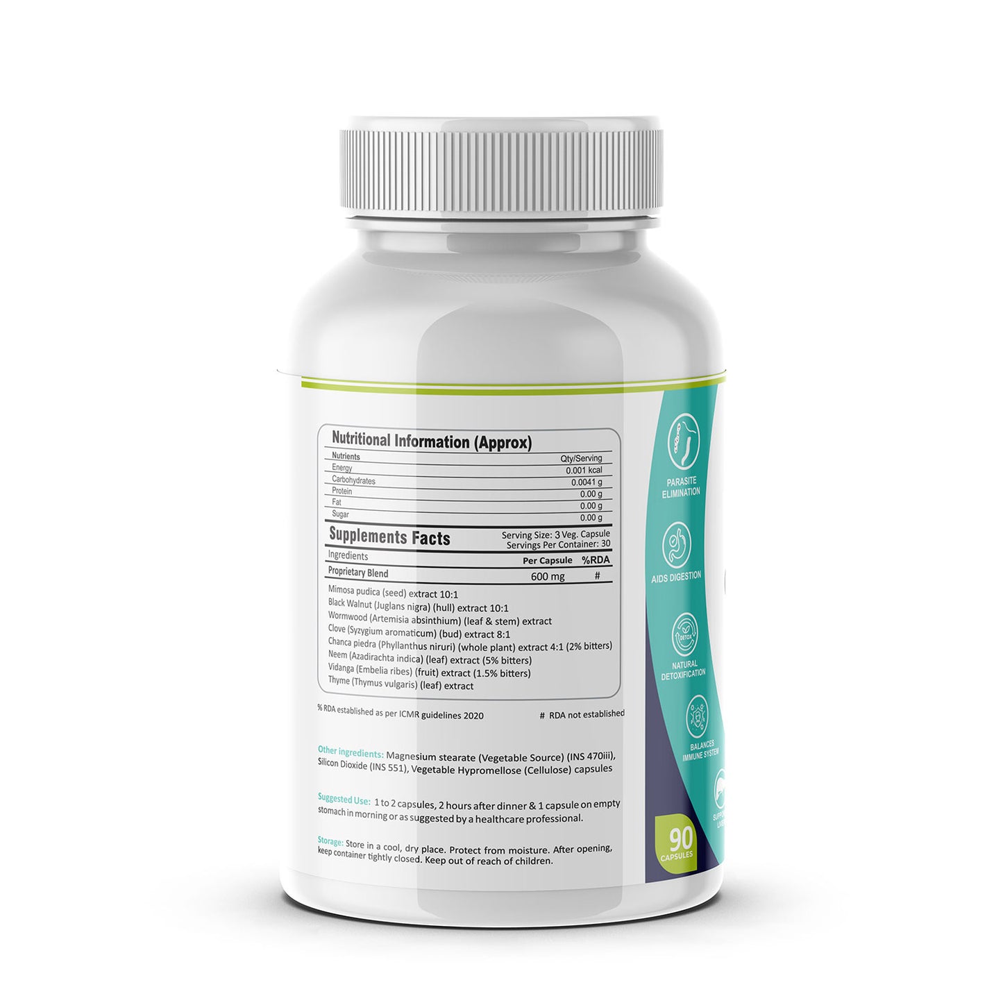 FM Nutrition Opti-Parasite Cleanse, 90 Veg Capsules