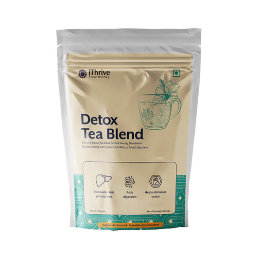 iThrive Essentials Detox Tea Blend - 100gm - Daily Herbal Support for Your Liver, Gut and Hormones