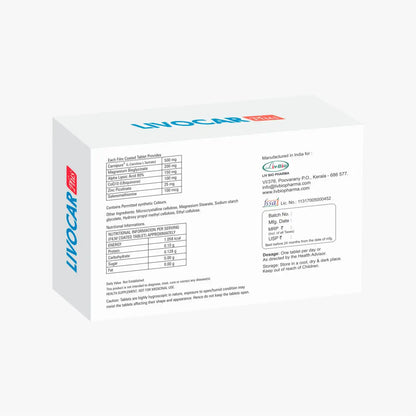 LivBio Livocar Plus, L-carnitine L Tartarate, CoQ10 & Minerals, Veg, 10 Tablets