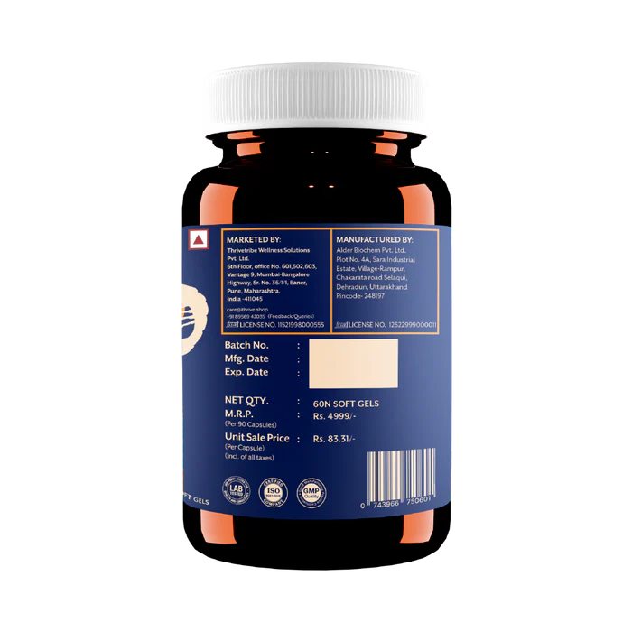 iThrive Essentials Marine Omega-3 Complex - SuperbaBoost® Krill Oil + Anchovy Fish Oil | 60 Capsules