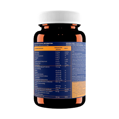 iThrive Essentials Marine Omega-3 Complex - SuperbaBoost® Krill Oil + Anchovy Fish Oil | 60 Capsules