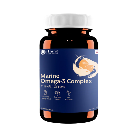 iThrive Essentials Marine Omega-3 Complex - SuperbaBoost® Krill Oil + Anchovy Fish Oil | 60 Capsules