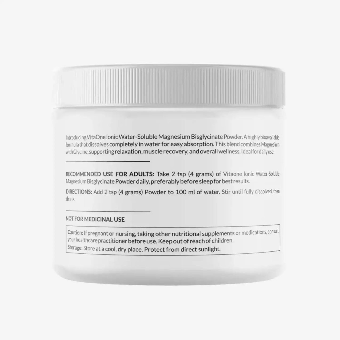 Vitaone Ionic Magnesium Bisglycinate, Veg, 140gm Powder